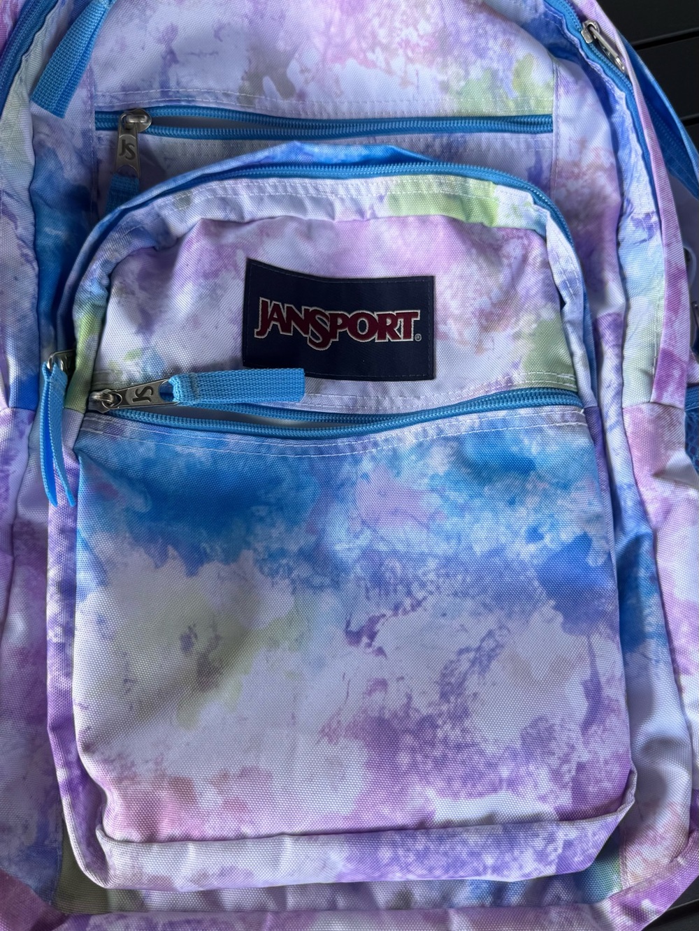Jansport Pastel Tie-Dye Backpack in Blue, Pink, Purple - Picture 2 of 8